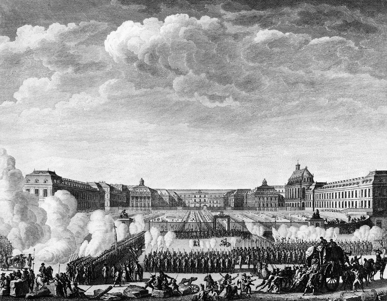 Francouzská revoluce: král slíbil, že přijede do Paříže 6. října od Jean Louis II (after) Prieur