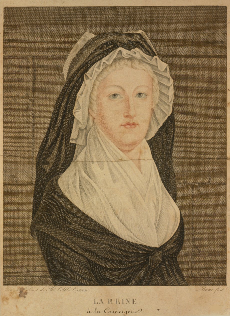 Marie Antoinetta v Conciergerie jako vězeň, 1793 od Jean Louis Prieur