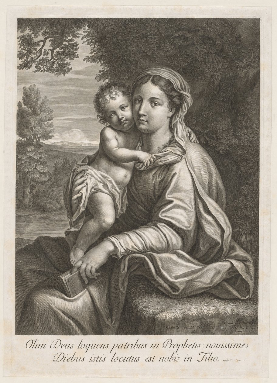 Madonna a dítě. od Jean Louis Roullet