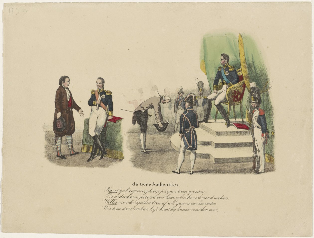Audience Williama I. a Karla X., 1827 dva diváci (název na objektu) od Jean Louis Van Hemelryck (attributed to)