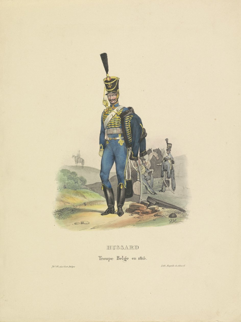 Holandský husar, 1815 Hussard Troupe Belge en 1815 (název na objektu) od Jean Louis Van Hemelryck