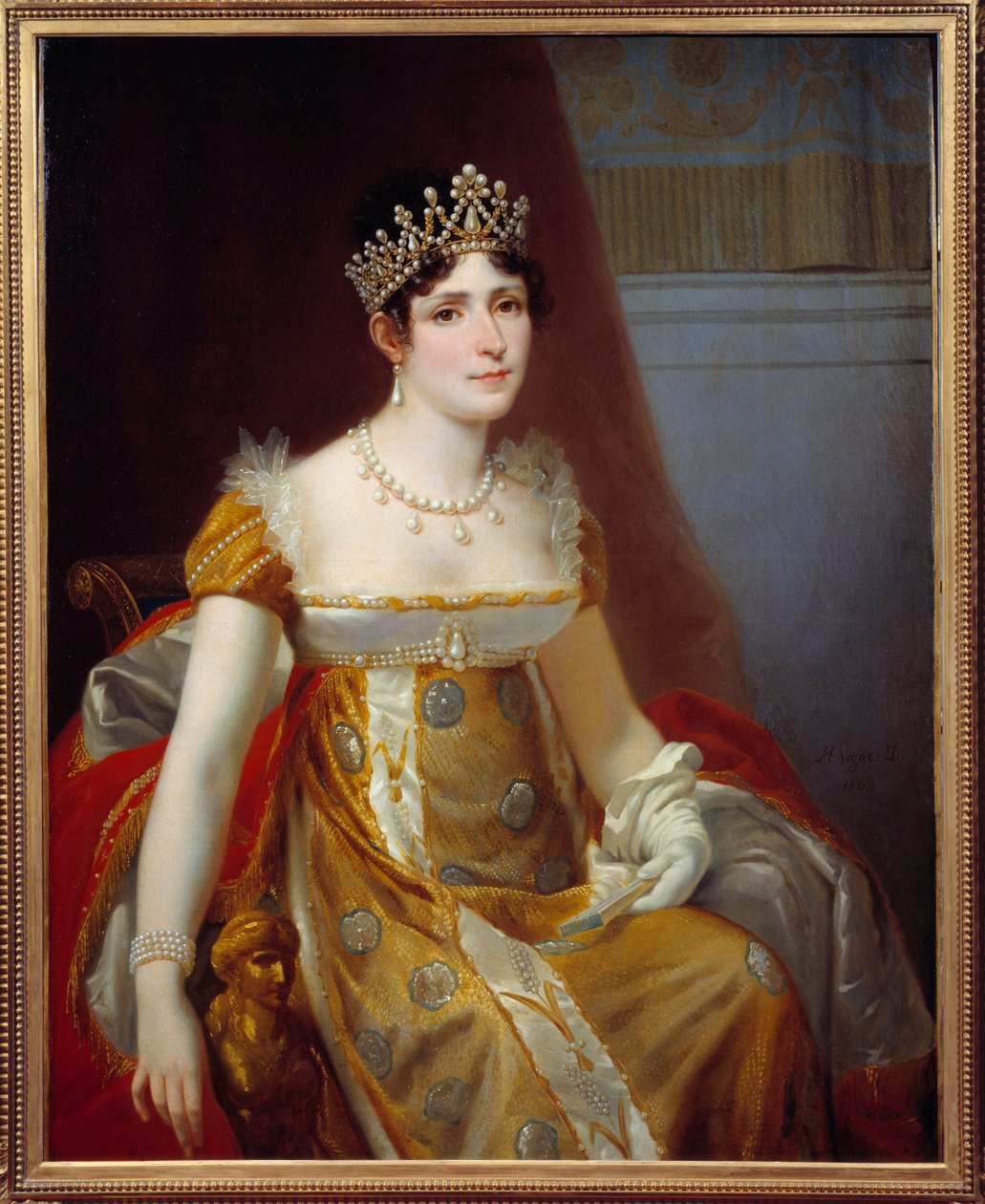 Portrét imprese Josephine de Beauharnais (1763-1814) Malba Victora Vigera du Vigneau, dit Hector Viger (1819-1879) 1863 Sun. 1,15x0,89 m Malmaison, zámecké muzeum - Portrét císařovny Josefíny de Beauharnais (1763-1814). Obraz Victor Vign od Jean Louis Victor Viger du Vigneau