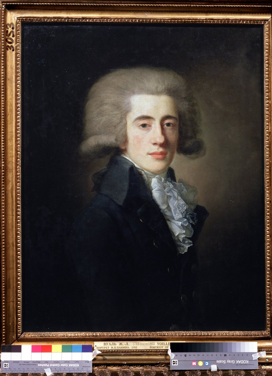 Portrét ruského vicekancléře Nikity Panina (1770-1837) (Portrét vicekancléře Nikity Panina). Obraz Jean Louis Voille (1744-po 1803). Olej na plátně, 73,1 x 57 cm od Jean Louis Voille
