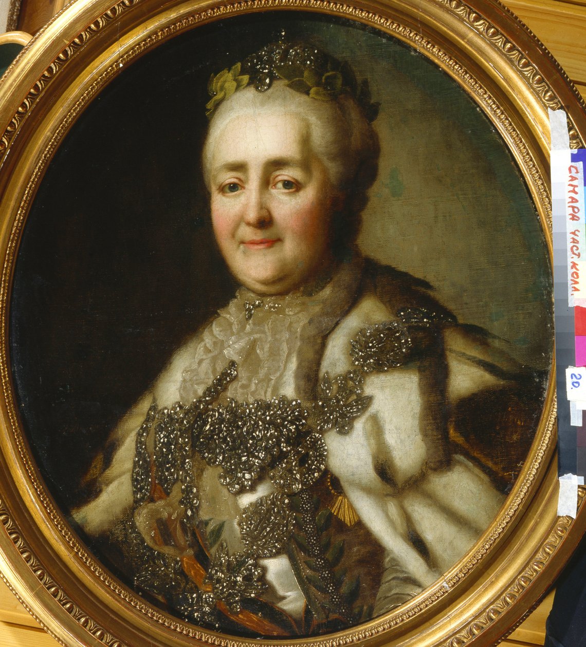 Portrét císařovny Kateřiny II (1729-1796) par Voille, Jean Louis (1744-po 1803). Olej na plátně, rozměr: 68,5x60 od Jean Louis Voille