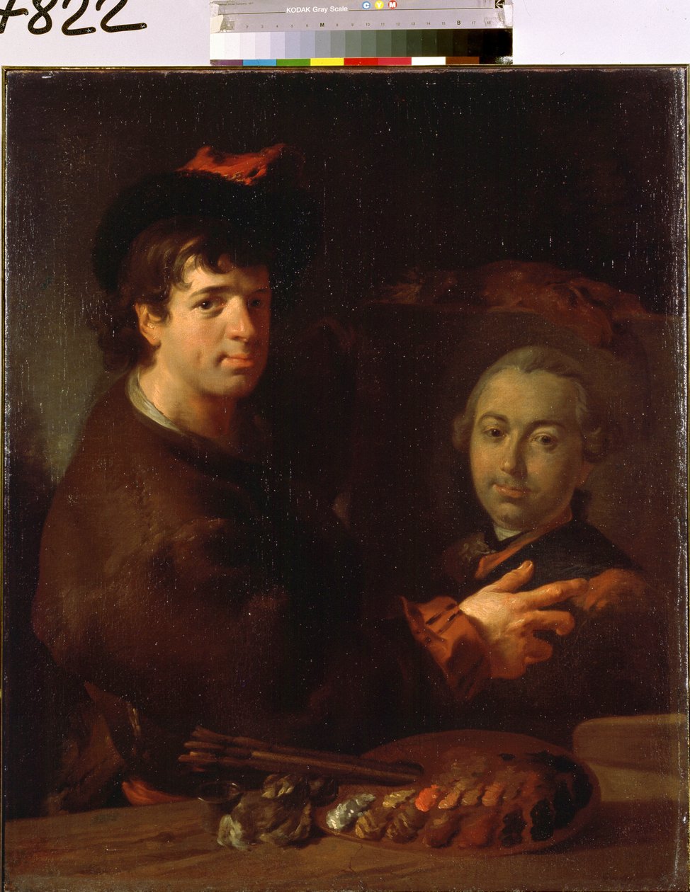 Autoportrét. Obraz Jean Louis de Velly (1730-1809). Olej na plátně, 96 x 80 cm, francouzské umění 18. století. Muzeum Ermitáž, Petrohrad. od Jean Louis de Velly