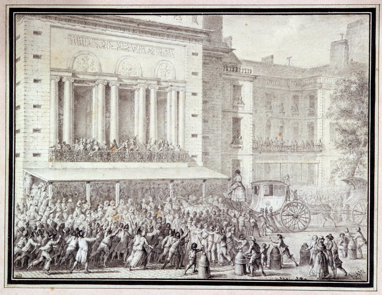Lidé zavírající dveře Opery: 12. července od Jean Louis the Younger Prieur