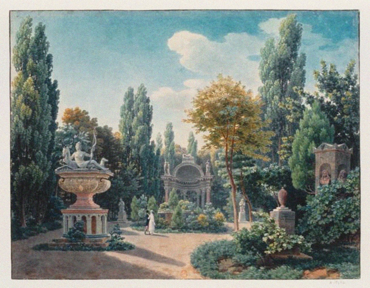 Památník Diane de Poitiers v Jardin du Cloître des Petits-Augustins, 1815 od Jean Lubin Vauzelle