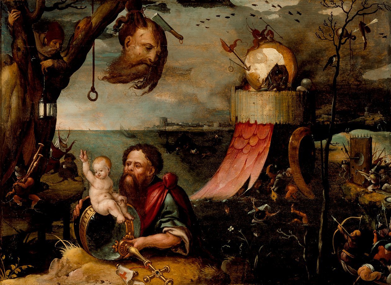 Svatý Kryštof a Ježíšek, kolem roku 1550 od Jean Mandyn