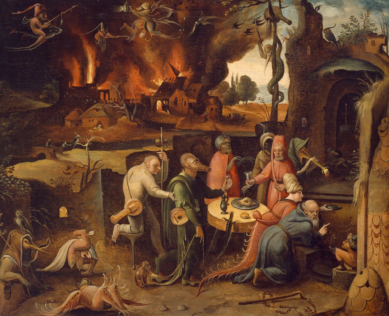 Pokušení svatého Antonína od Jana Mandyna (asi 1500-1560) od Jean Mandyn