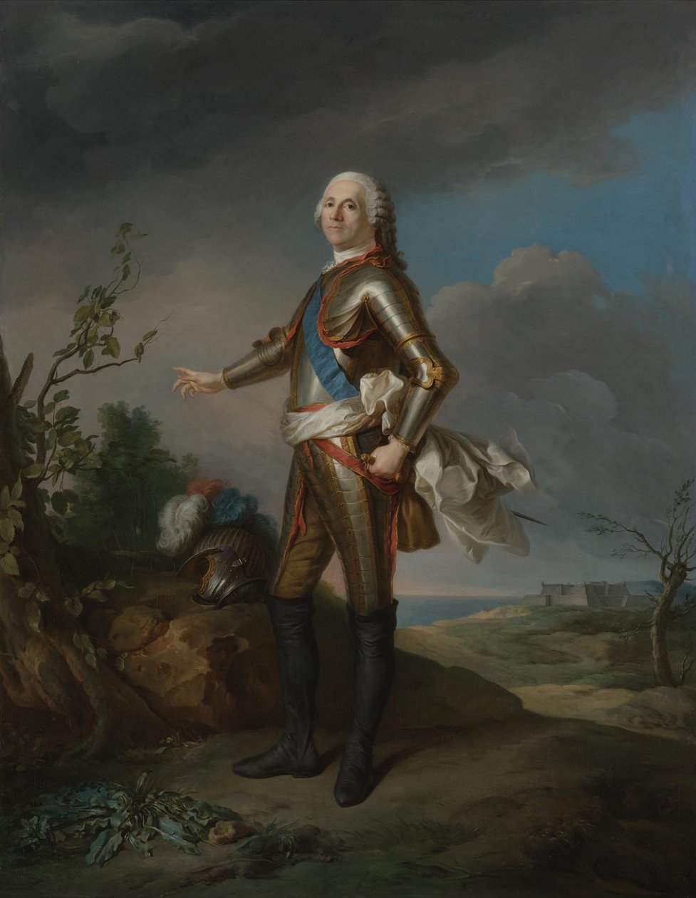 Armand de Vignerot du Plessis 1696-1788, vévoda z Richelieu, maršál Francie od Jean Marc Nattier