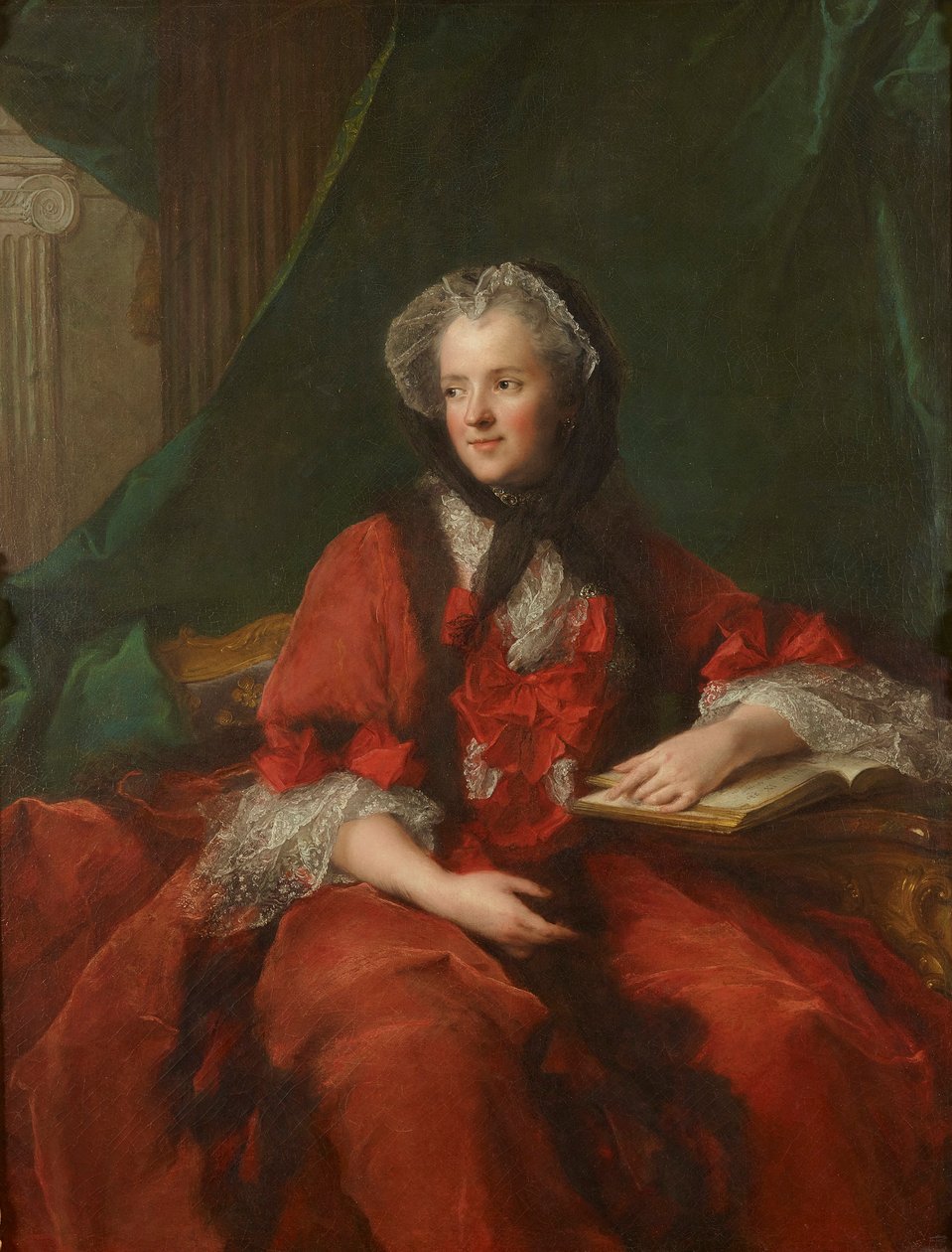 Francouzsky: Portrait de la Reine Marie Leczinska Portrét Marie Leszczyńské od Jean Marc Nattier