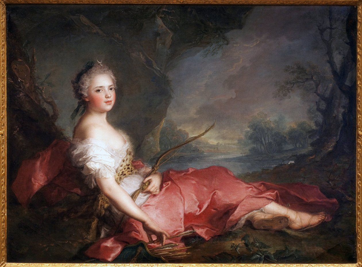 Madame Adelaide en Diane - Obraz Jean Marc (Jean-Marc) Nattier (1685-1766), olej na plátně od Jean Marc Nattier