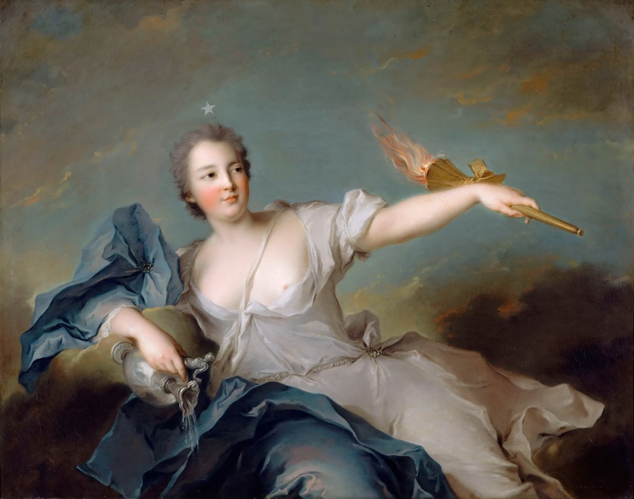 Marie-Anne de Nesle, markýza de La Tournelle, vévodkyně z Châteauroux 1717-1744 od Jean Marc Nattier