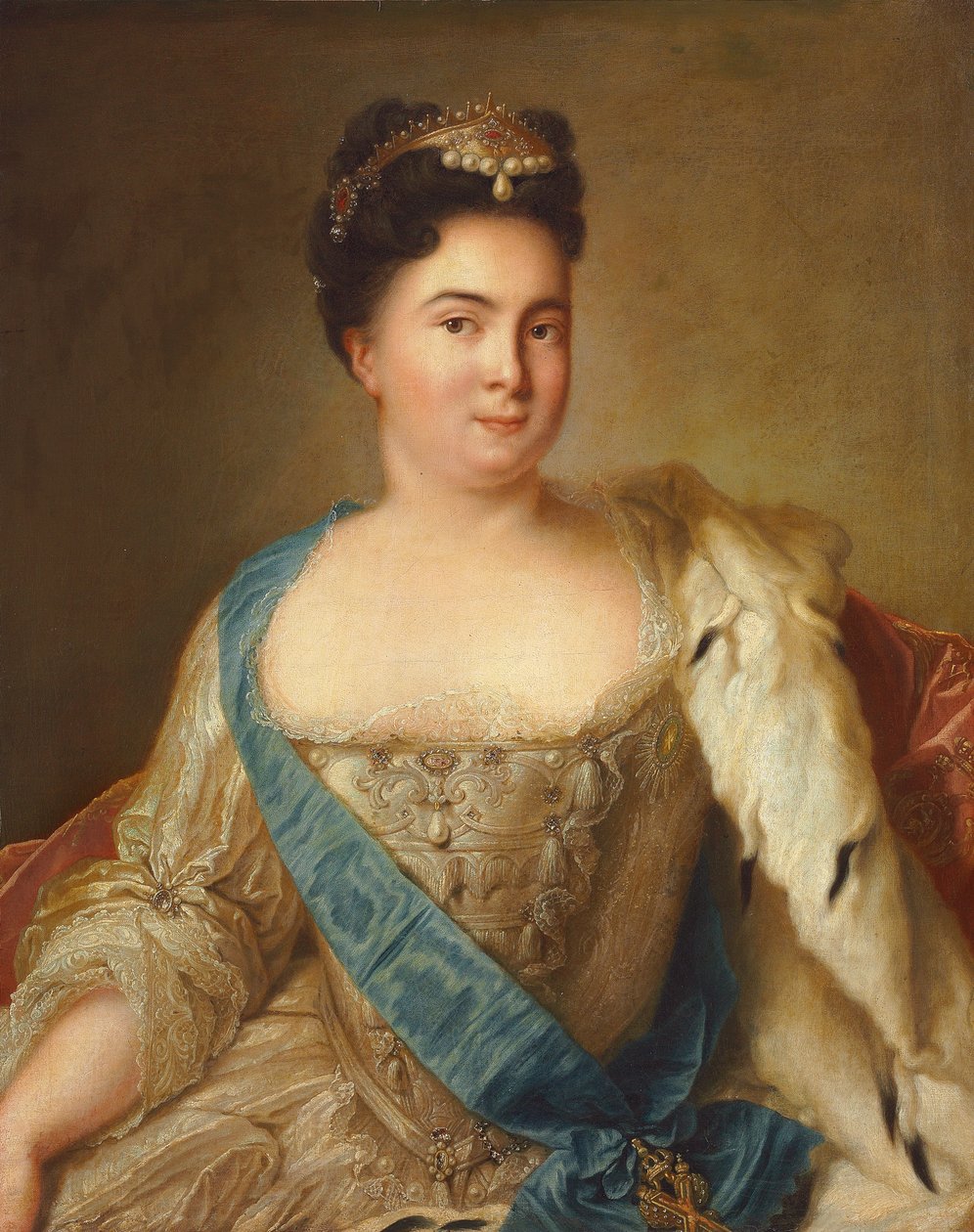 Portrét císařovny Kateřiny I od Jean Marc Nattier