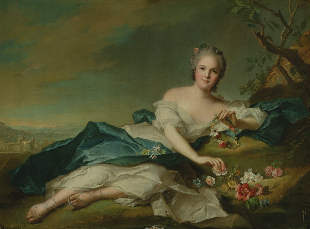 Portrét Henrietty na Floře, 1742 od Jean Marc Nattier