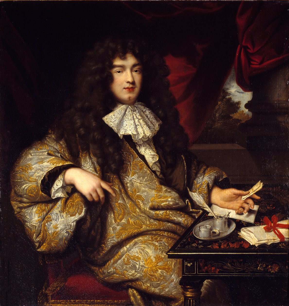 Portrét Jean Baptiste (Jean-Baptiste) Colbert (1651-1690) seigneur Marquis de Seignelay, ministr námořnictva, syn Colberta. Obraz Marca Nattiera (1642 - 1705) od Jean Marc Nattier