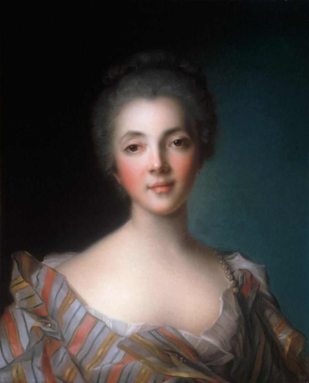 Portrét Louise Marie Madeleine de Fontaine-Dupin (1706-1799). od Jean Marc Nattier