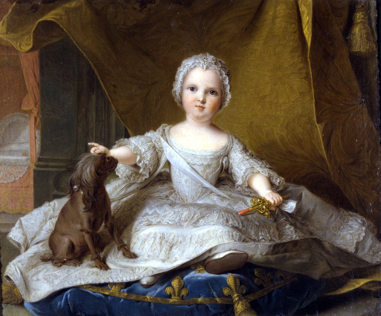 Portrét Madame Maria Zeffirina - obraz Jeana Marca (Jean-Marc) Nattier (1685 - 1766). 1751 – Galerie Uffizi, Florencie od Jean Marc Nattier