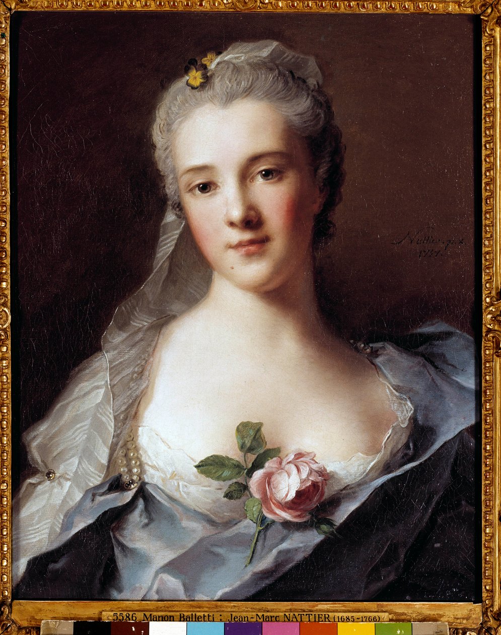 Portrét Manon Balletti (1740-1776), manželka architekta Jean Francois Blondel (1705-1774) Obraz Jeana Marca (Jean-Marc) Nattiera (1685-1766) od Jean Marc Nattier