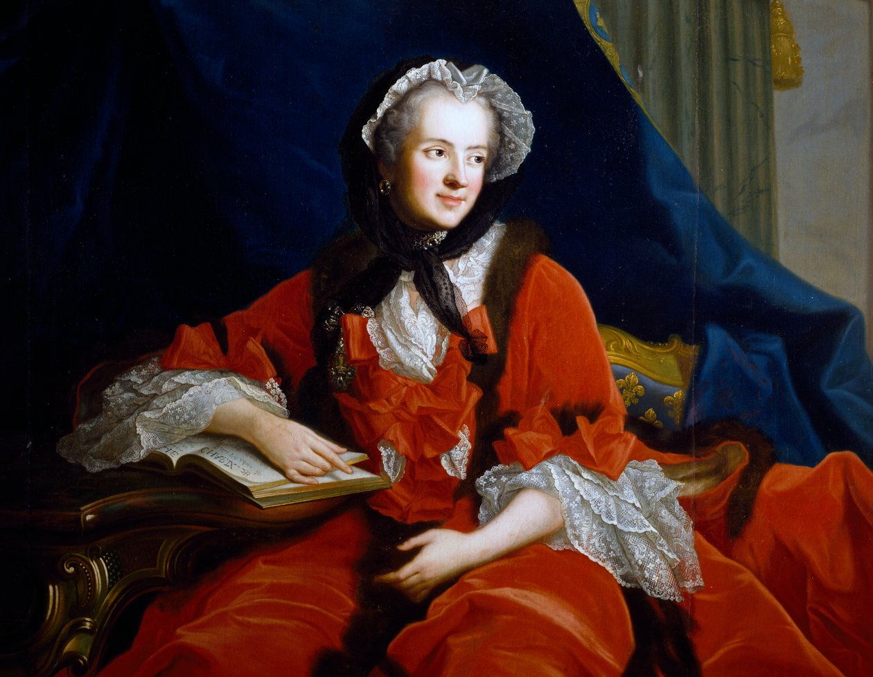 Portrét Marie Leczinské nebo Leszczynské (Trzebnica od Jean Marc Nattier