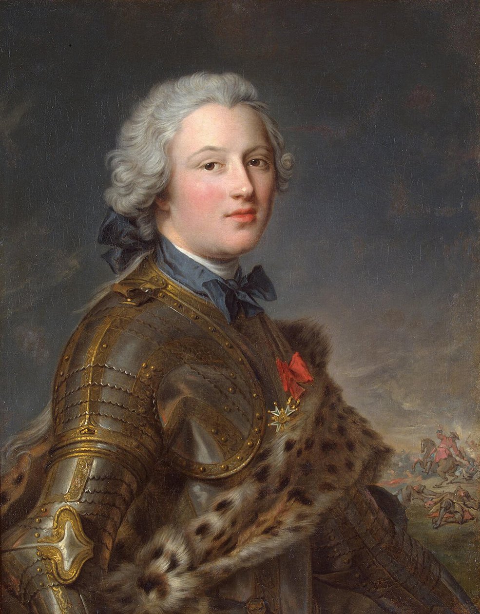 Portrét Pierra Victora, barona de Besenval de Brünstatt 1722-1794, druhá polovina 18. stol. od Jean Marc Nattier