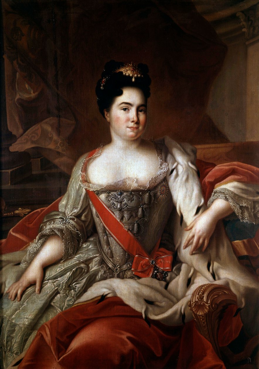 Portrét ruské imprese Catherine Iere (1684-1727), manželky Petra Velikého Obraz od Jeana Marca (Jean-Marc) Nattier (1685-1766) Ermitážní muzeum z 18. století, Petrohrad od Jean Marc Nattier