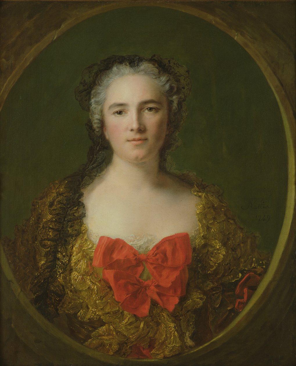 Portrét pravděpodobně Louise-Elisabeth de La Chastre, Marquise de Dreux-Breze, 1749 od Jean Marc Nattier