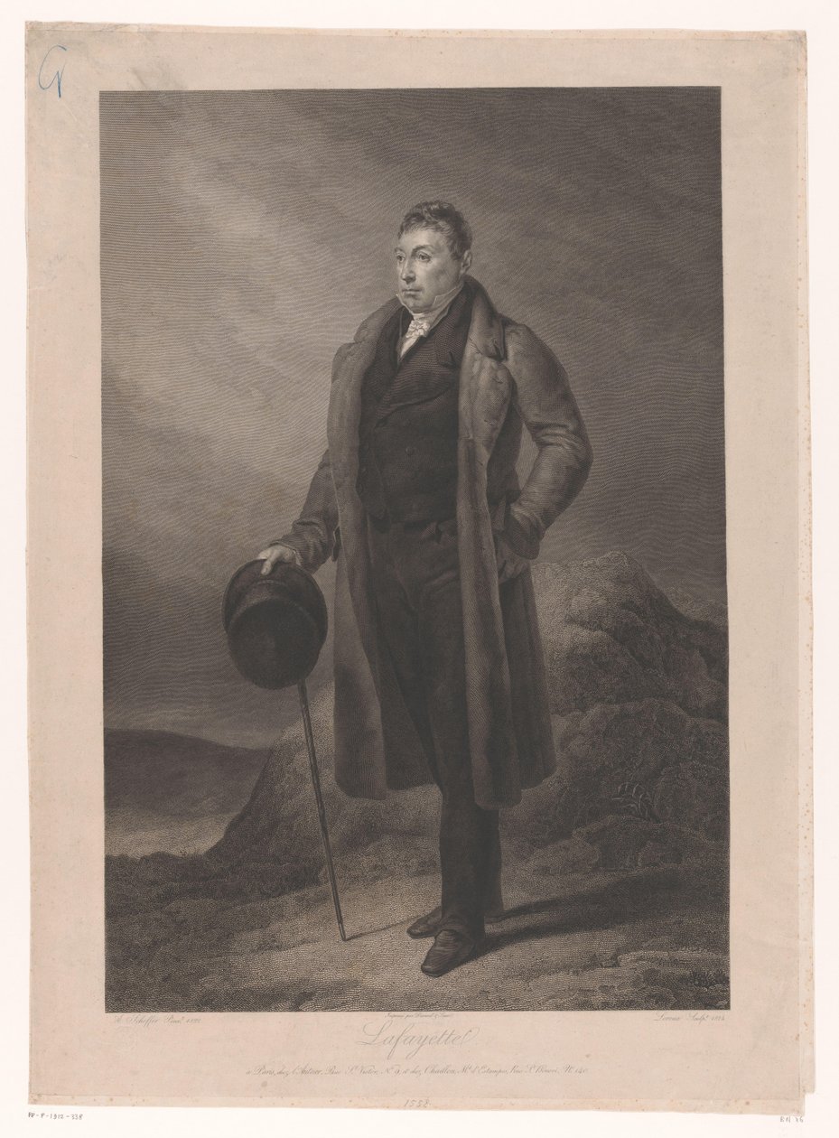 Portrét Gilberta du Motiera, markýze de la Fayette Lafayette (název na objektu) od Jean Marie Leroux