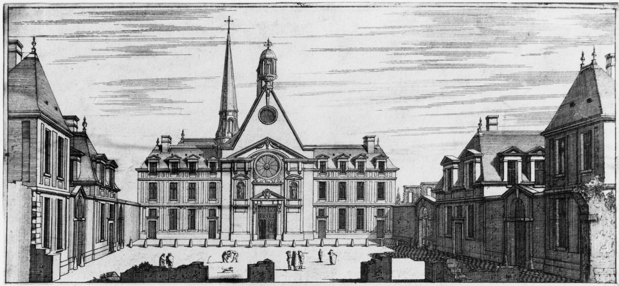 Pohled na Hopital des Incurables od Jean Marot
