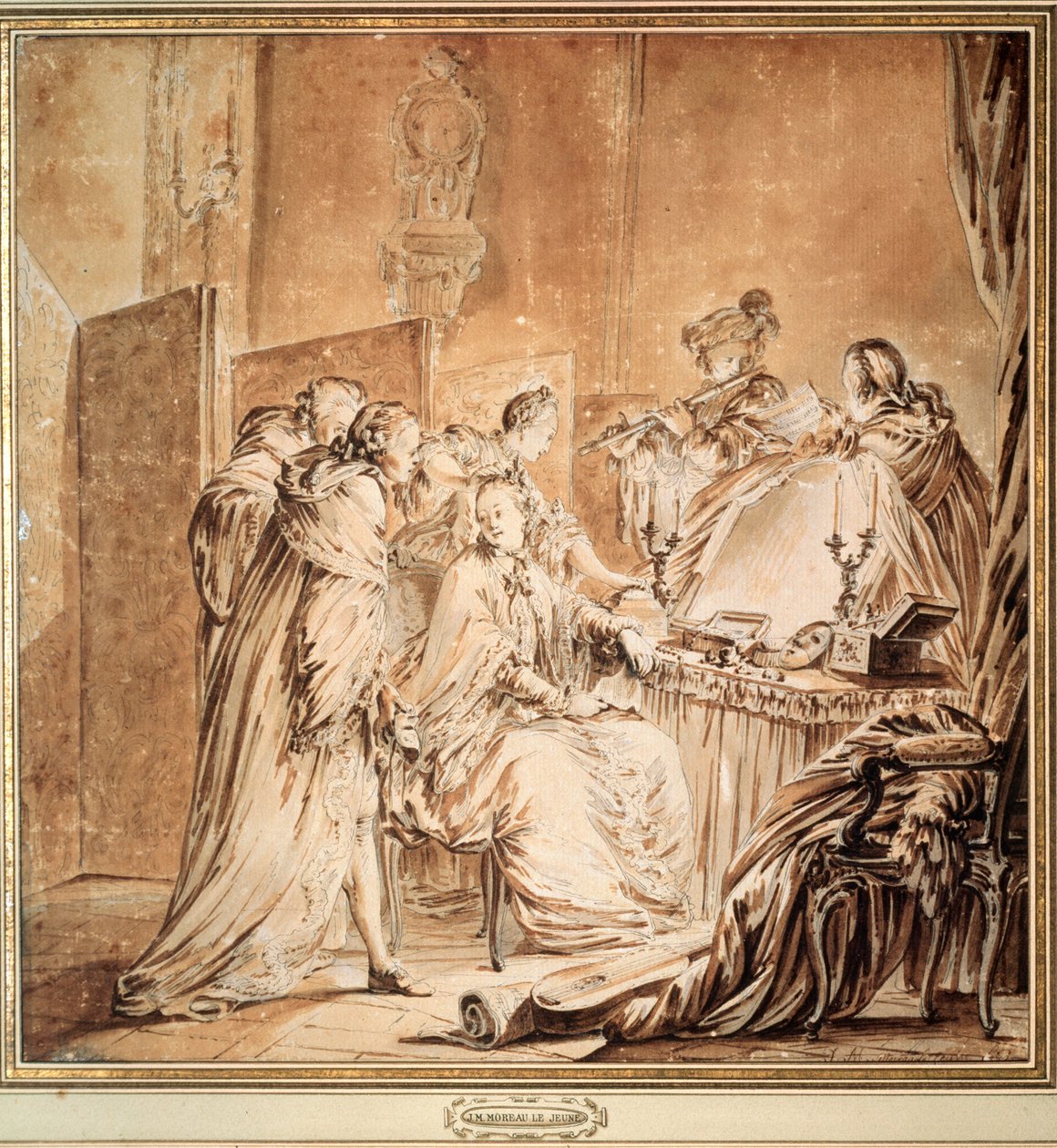 Před maškarním plesem, 1762. od Jean Michel the Younger Moreau