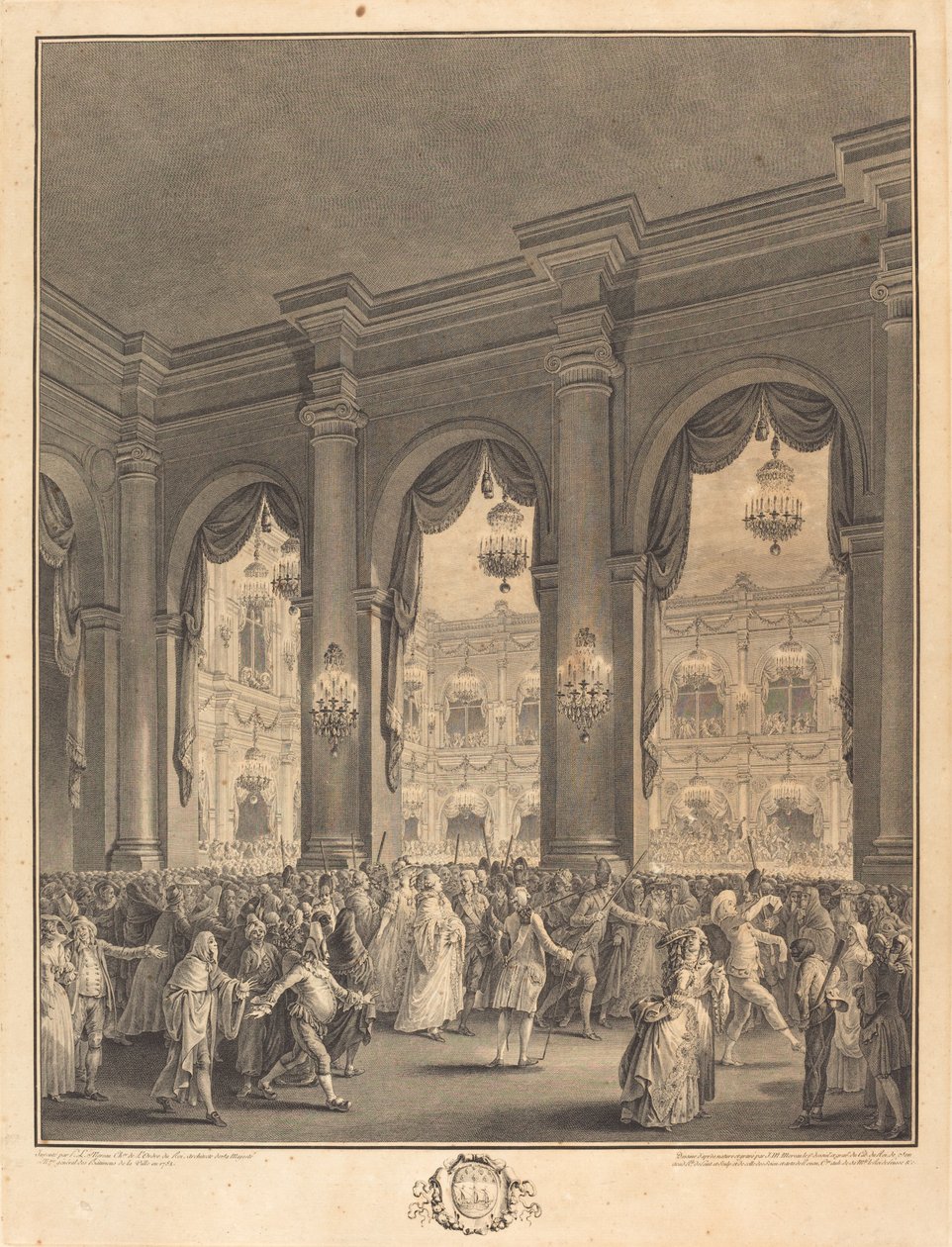 Maskovaný míč od Jean Michel Moreau