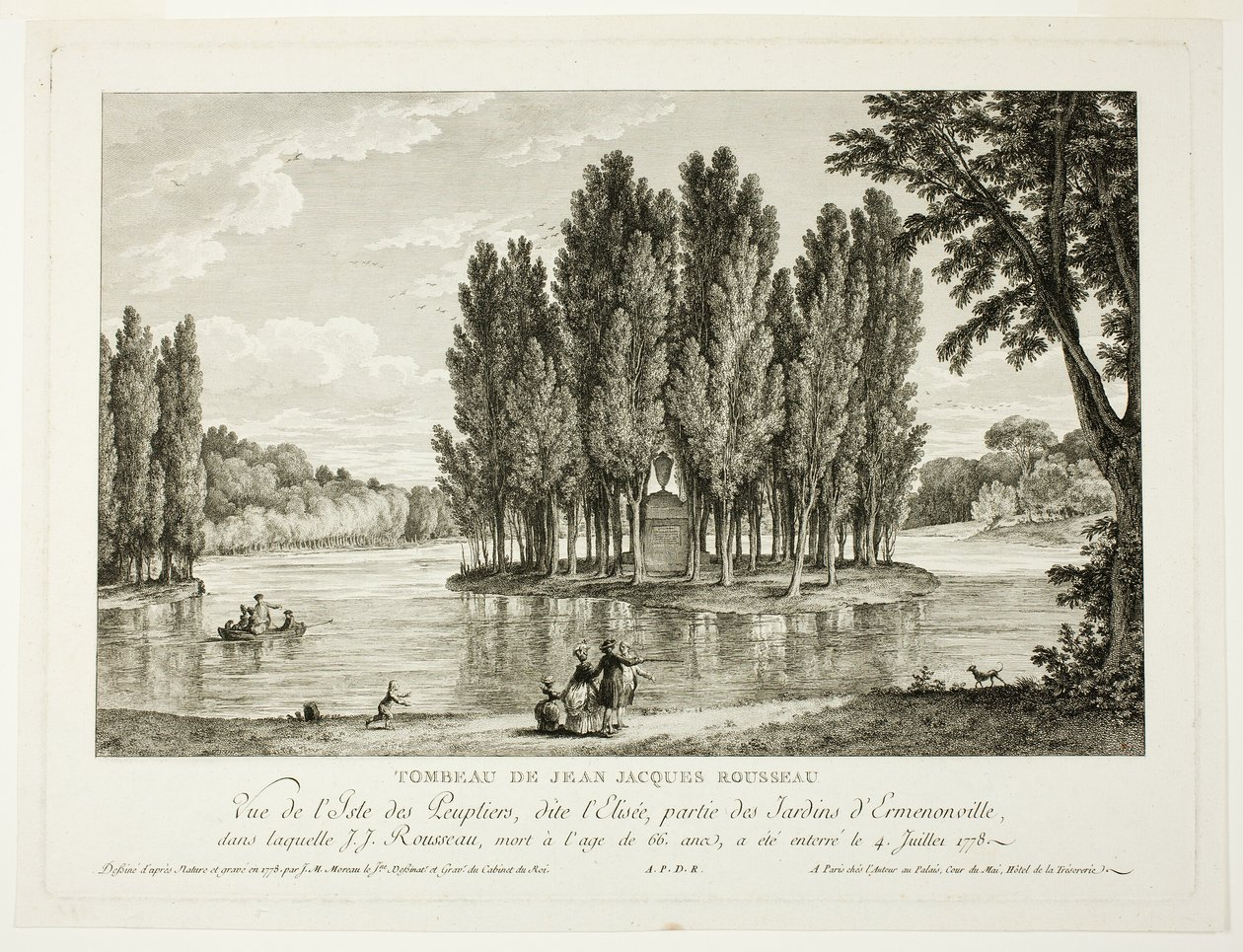 Hrobka Jeana Jacquese Rousseaua od Jean Michel Moreau