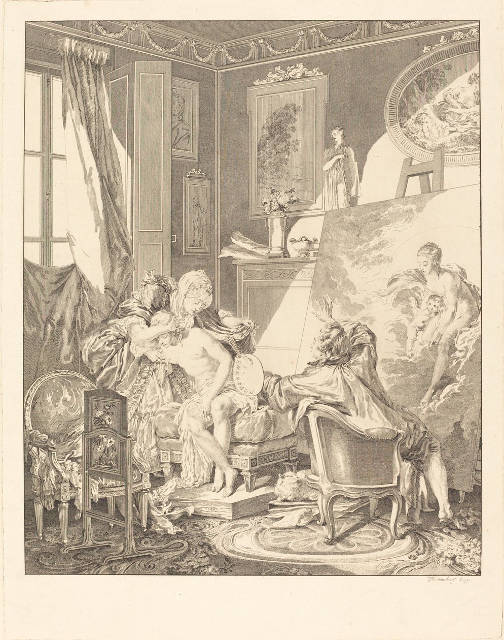 Poctivý model od Jean Michel Moreau after Pierre Antoine Baudouin