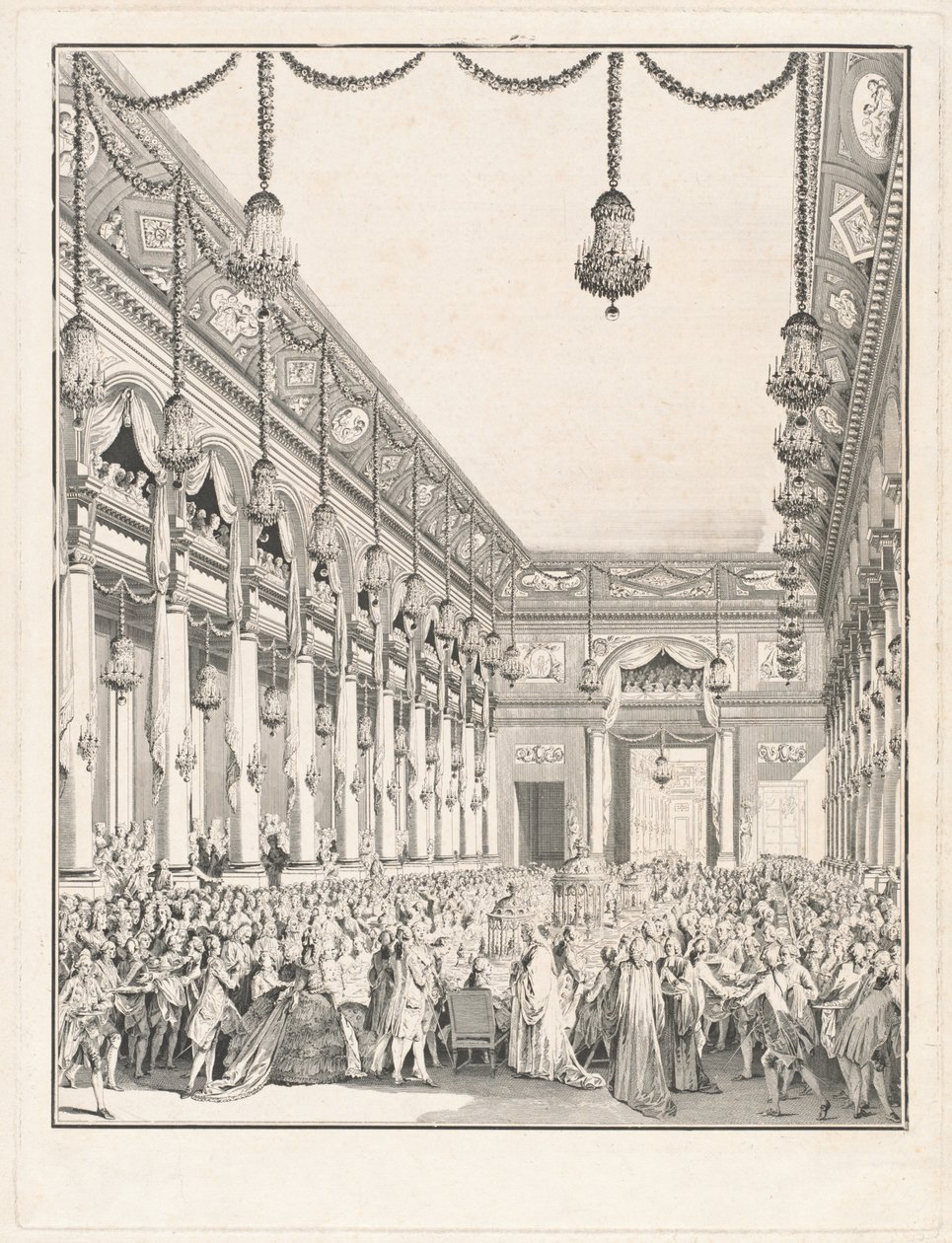 Královský svátek - svátek u příležitosti narození monseigneura dauphina, 21. ledna 1782 od Jean Michel Moreau the Younger