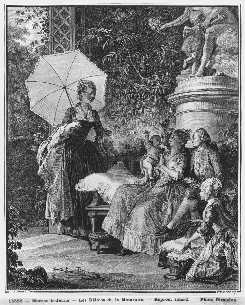 Radosti mateřství, vyryl Isidore Stanislas Helman (1749-1809) 1776 od Jean Michel the Younger Moreau