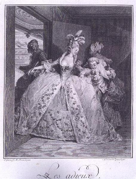 The Farewell, vyrytý Robert Delaunay (1749-1814) od Jean Michel the Younger (after) Moreau