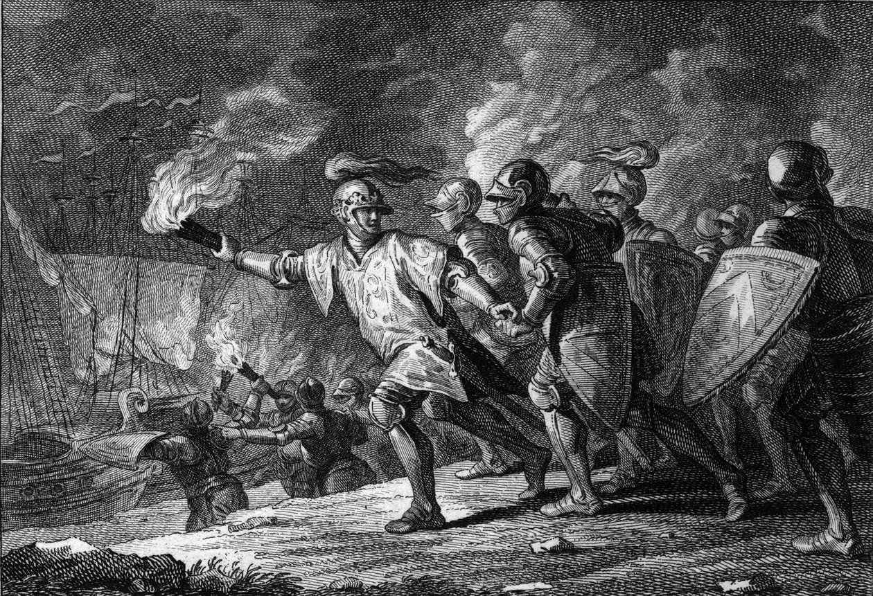 Conquete of the Kingdom of England od Viléma Dobyvatele od Jean Michel the Younger Moreau