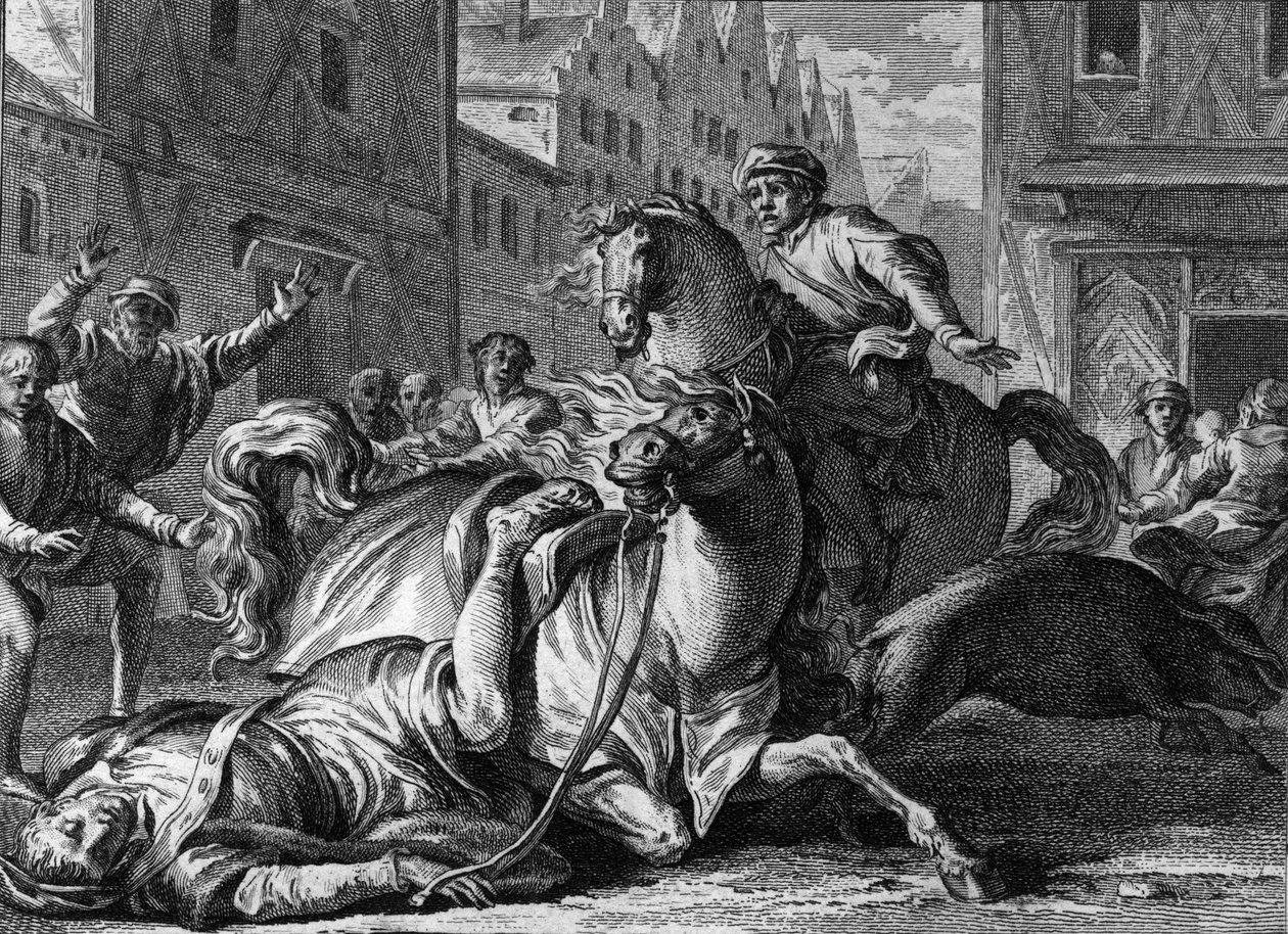 Smrt Filipa Francouzského (1116-1131), Paříž od Jean Michel the Younger Moreau