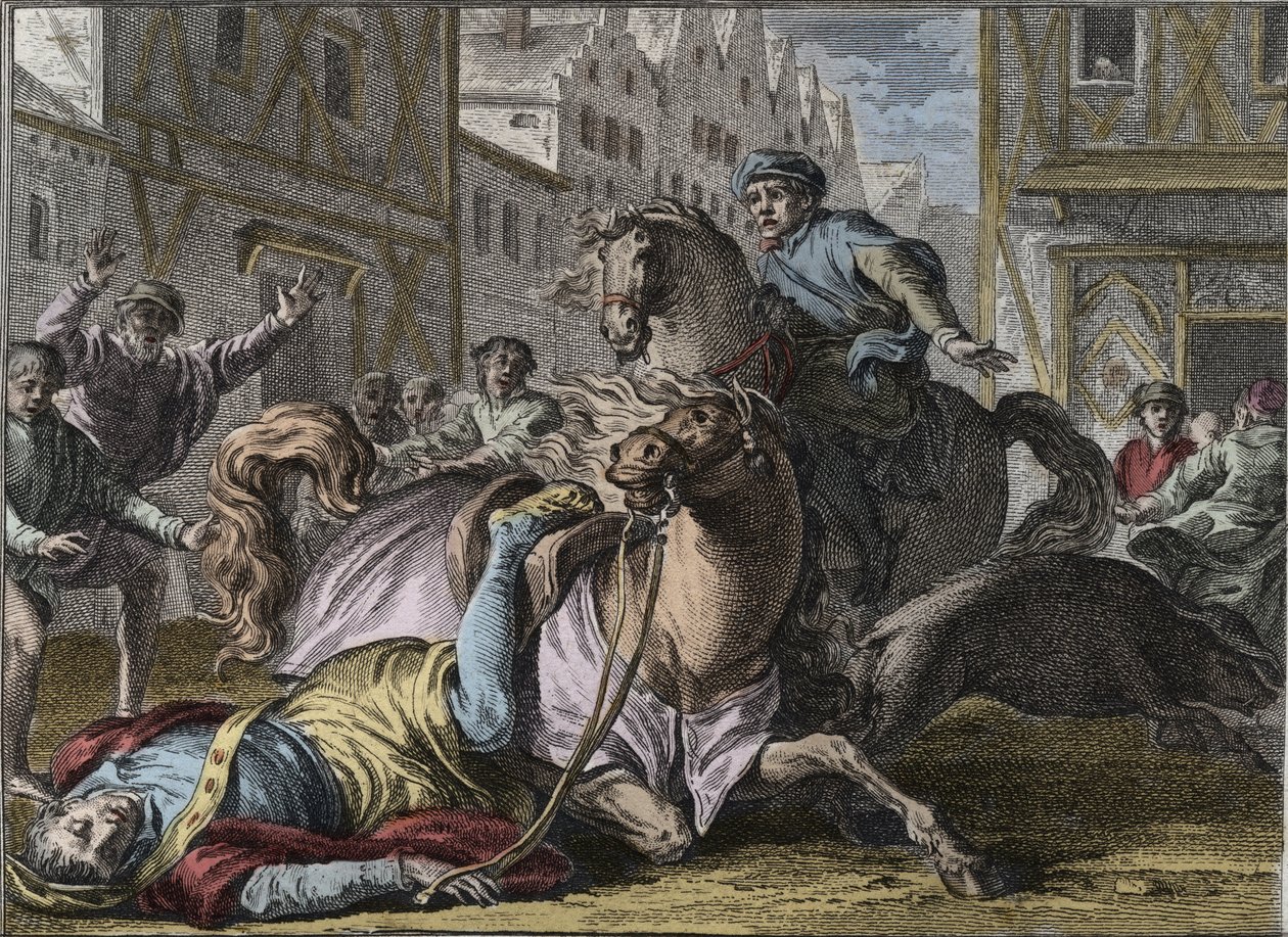 Smrt Filipa Francouzského (1116-1131), Paříž od Jean Michel the Younger Moreau