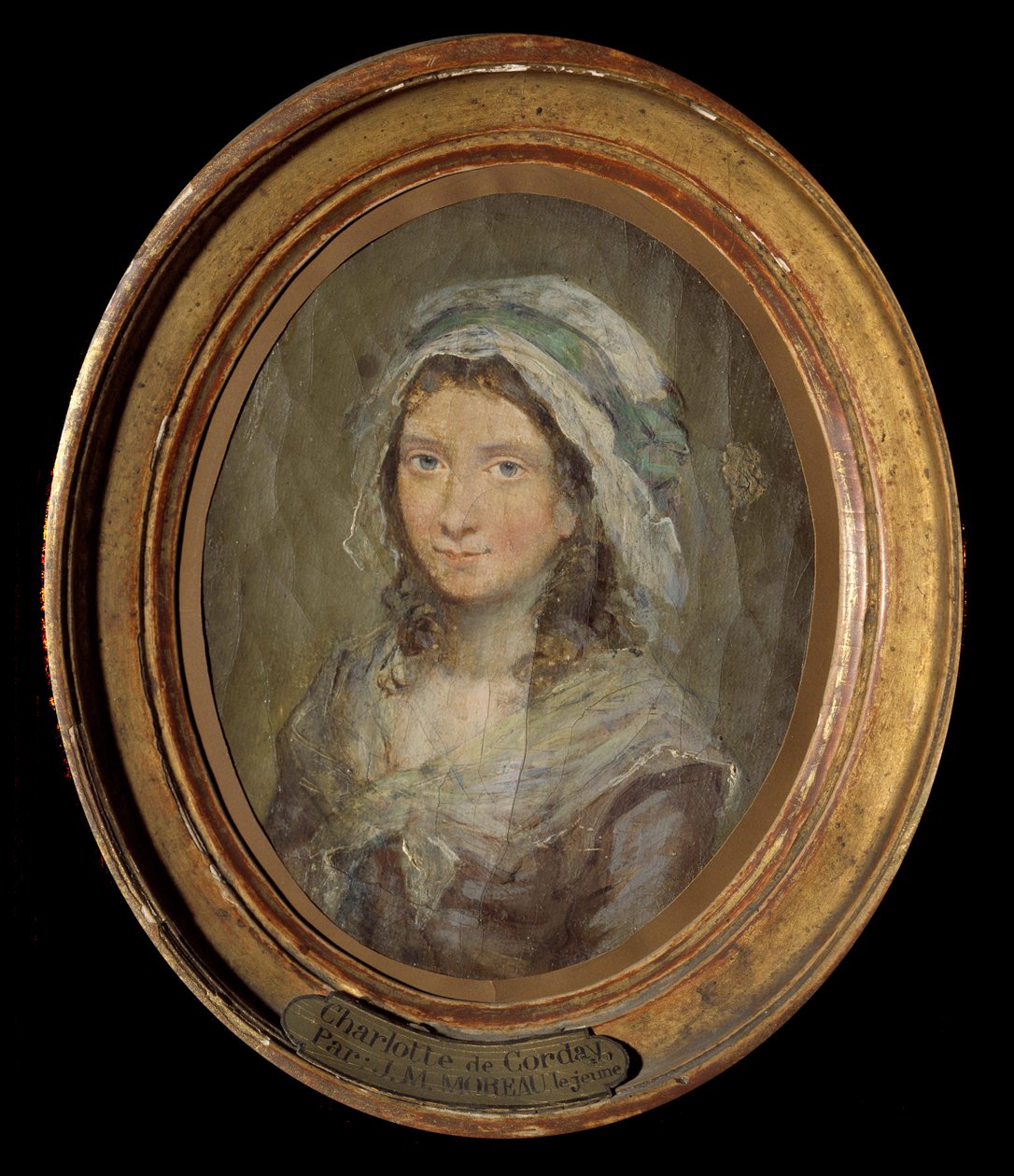 Portrét Charlotte Cordayové (1768-1793) Obraz Moreau Le Jeune (1741-1814) 1793. od Jean Michel the Younger Moreau