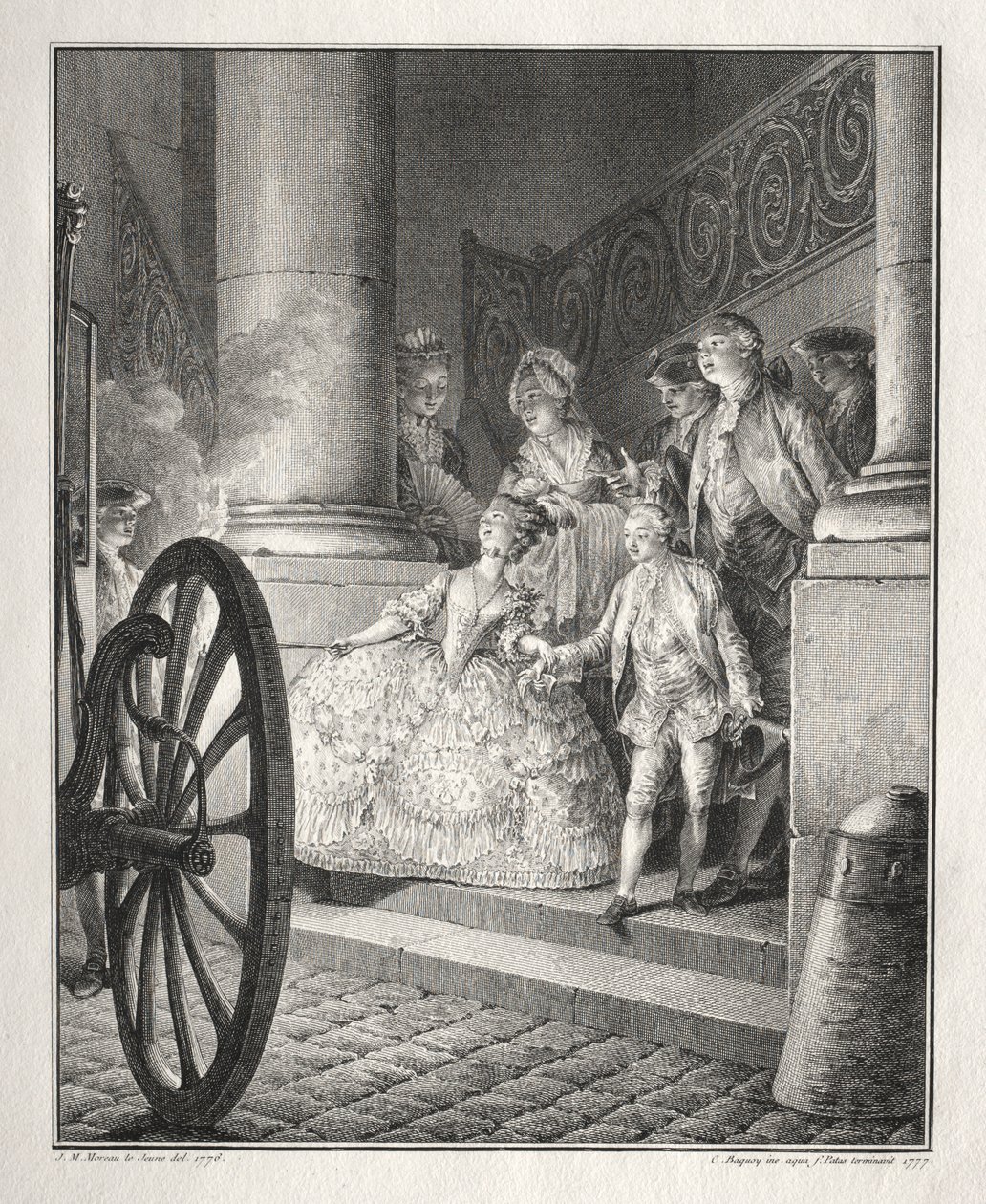 Restive of the Bretonne: The Little Godparents, 1777. od Jean Michel the Younger Moreau