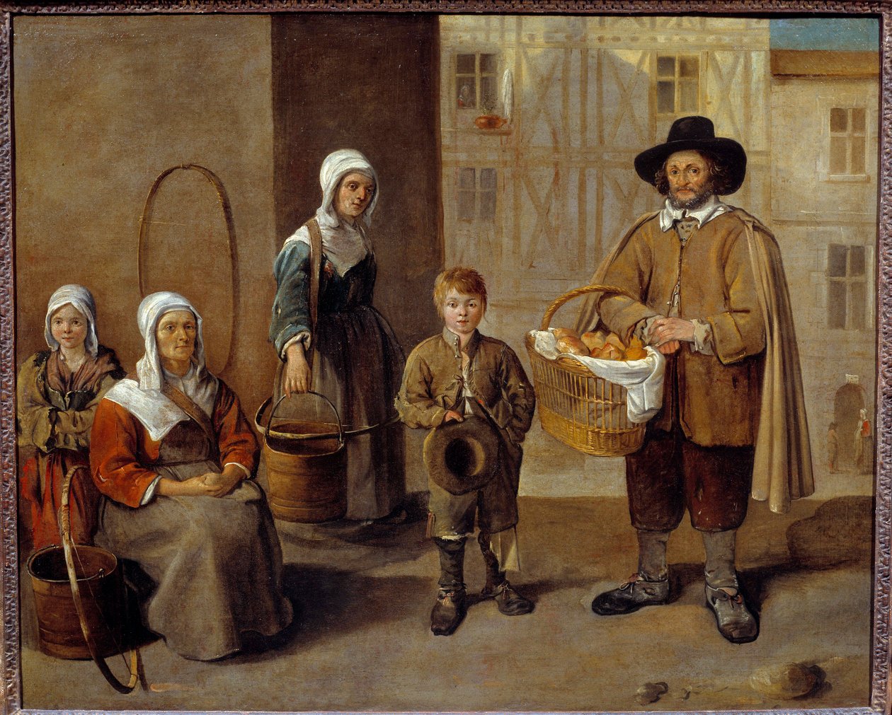 Obchodník s chlebem na vodu Obraz Jean Michelin (1623-1695) 1650 Ne. 0,77x0,97m od Jean Michelin