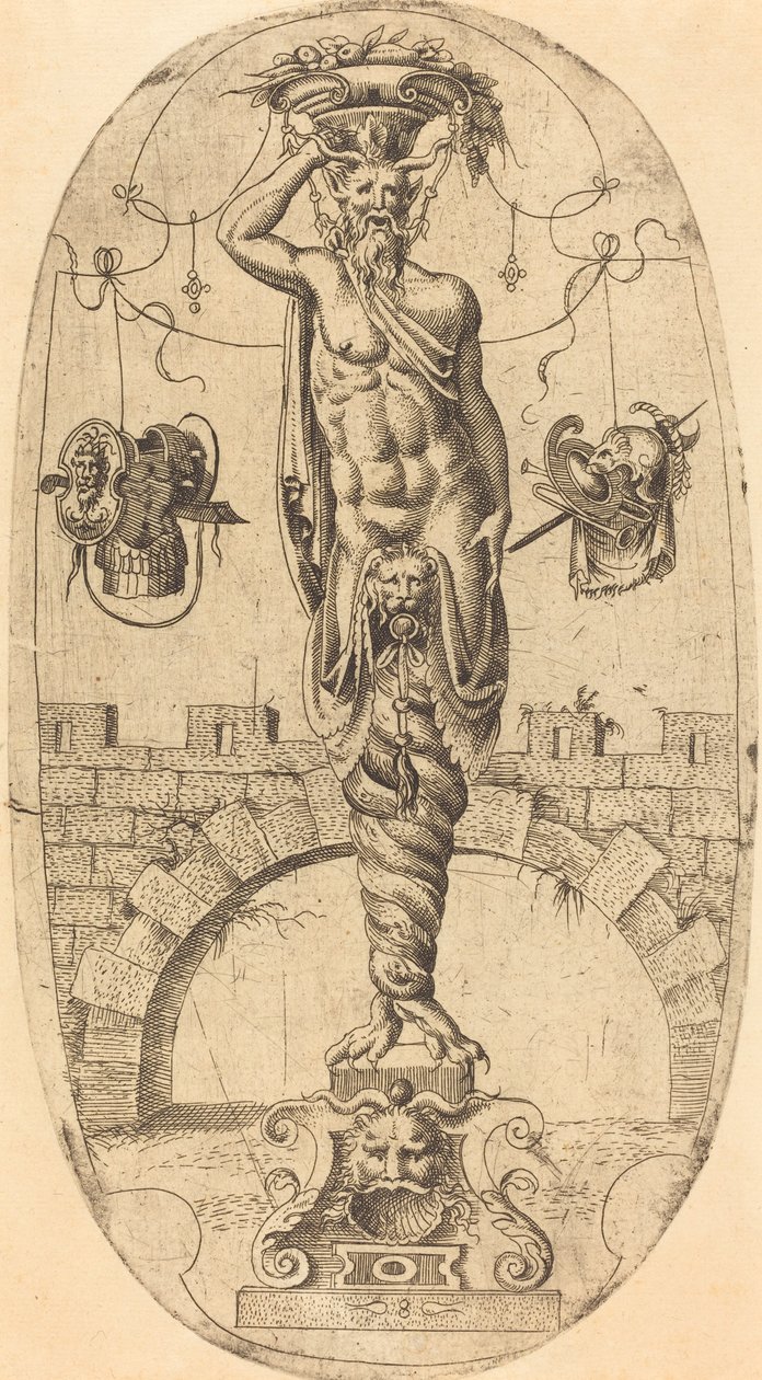 Satyr se zkroucenýma nohama od Jean Mignon