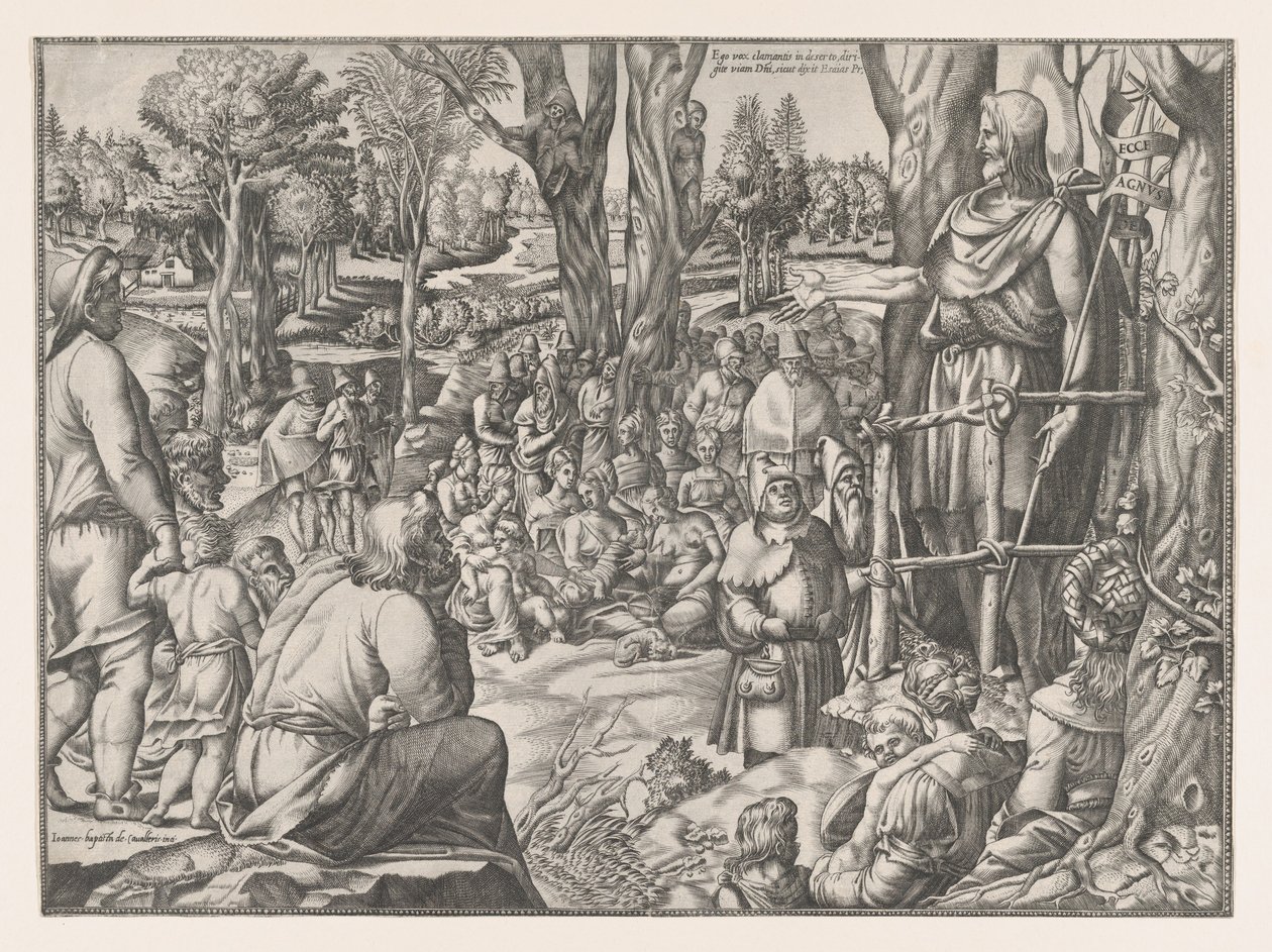 Svatý Jan Kázání na poušti, 1535-55. od Jean Mignon