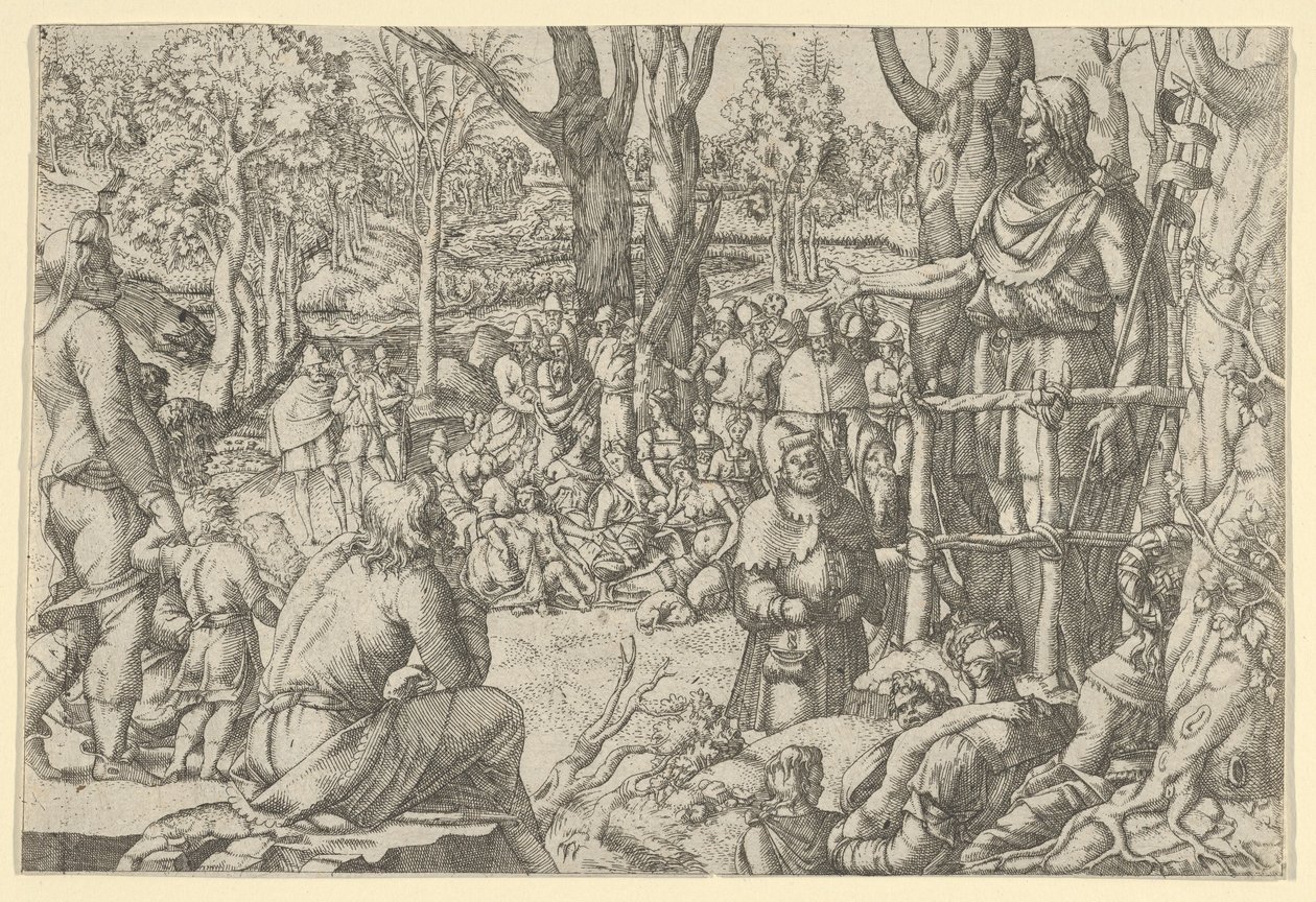 Svatý Jan Kázání na poušti, 1535-55. od Jean Mignon