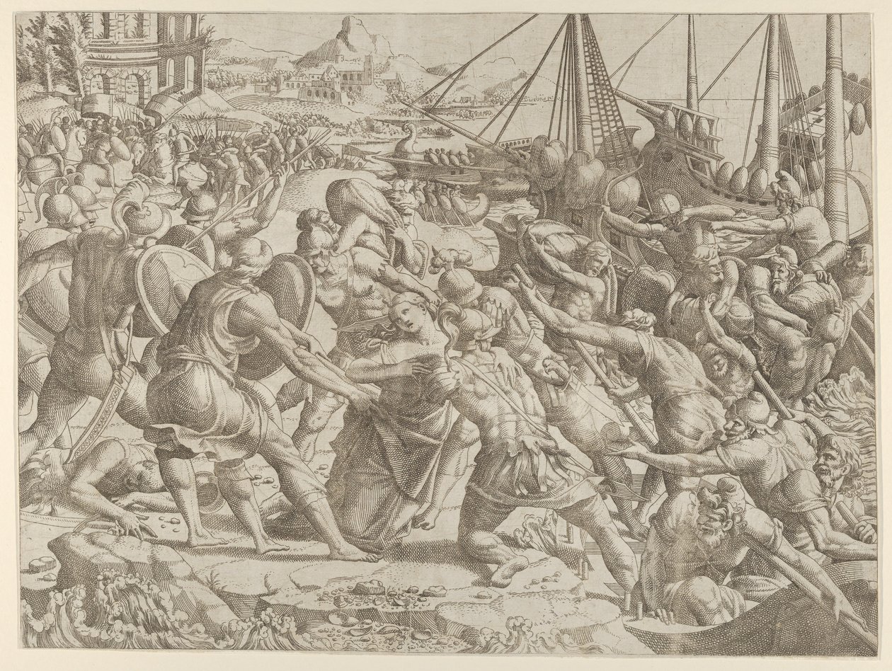 Únos Heleny, 1535-55. od Jean Mignon