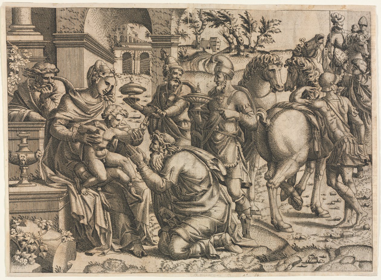 Klanění tří králů, c. 1545. od Jean Mignon