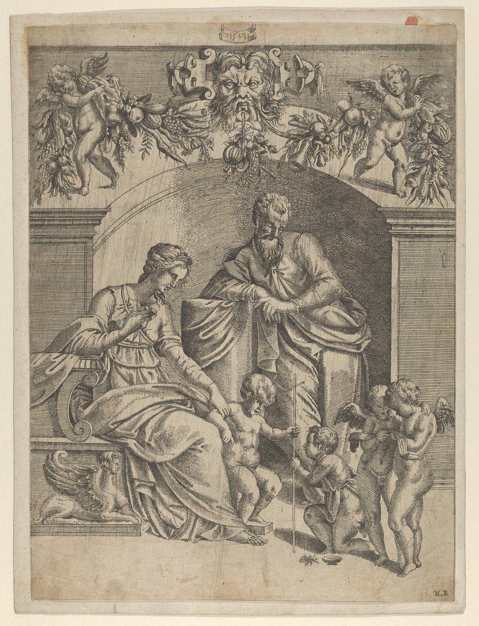Panna s Jezulátkem adorovaná sv. Janem, 1543. od Jean Mignon