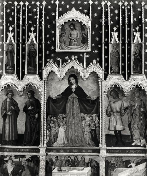 Virgin of Mercy, c.1429 (viz také detail 167594) (tempera na panelu) od Jean Mirailhet