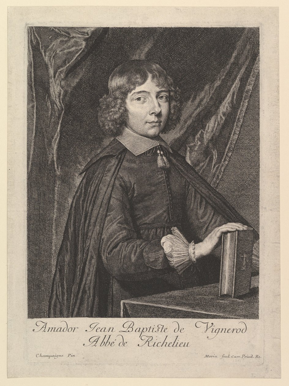 Amador Jean-Baptiste de Vignerod, abbé de Richelieu. od Jean Morin